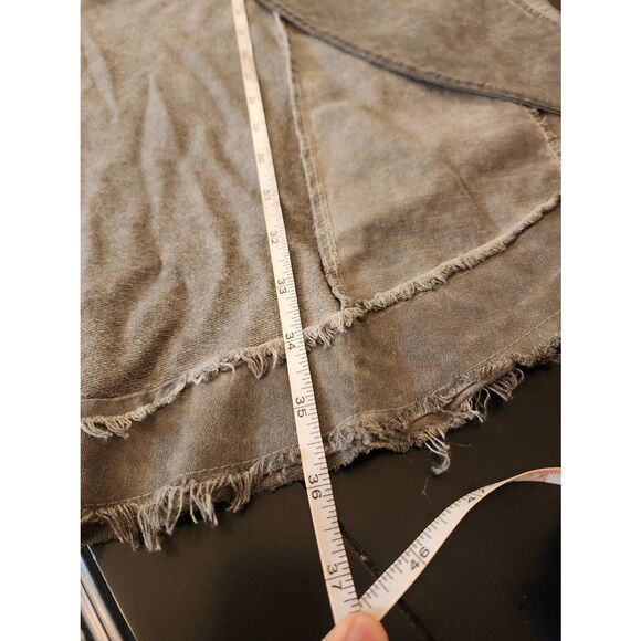 Suzy D London distressed military open front high low size Medium jacket grey - Picture 8 of 8